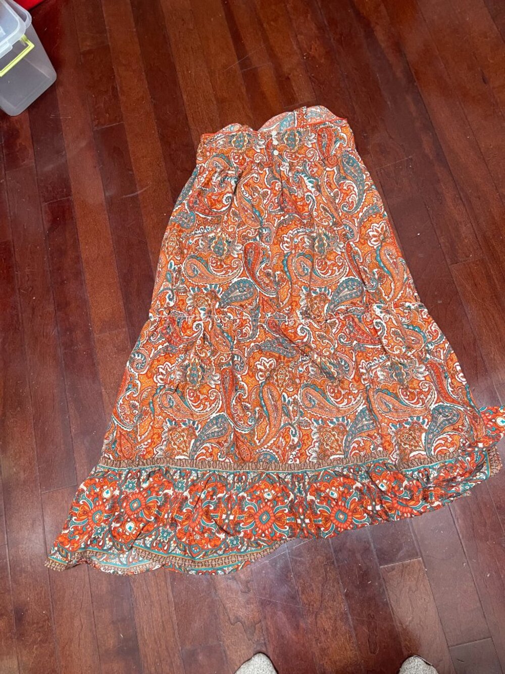 Band of the Free Boho Paisley Tiered Midi Dress Small - Picture 2 of 7